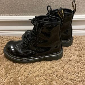 VGUC Dr Martens black glitter girls boots size 9